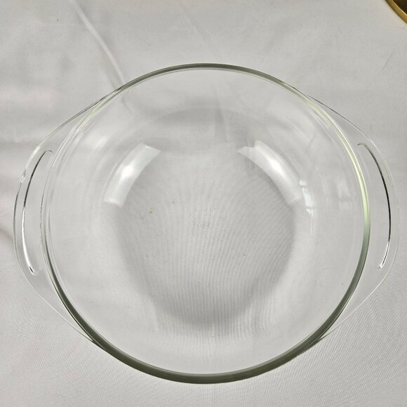 VTG Georges Briard Brass & Wood Chafing Warming Dish 1-1/2 Quart Pyrex Insert - Picture 9 of 15